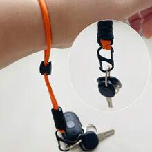 1pc/2pcs Outdoor Hand Woven Keychain Wrist Rope, Outdoor Hanging Buckle, Car Key Hanging Rope.Can Be Hang Tools Such As Knives, Key, Mini Flashlights, Scissors, Etc.Braided Lanyard Key Chain.Essential Accessories For Outdoor Use - Burnt Orange - View 4