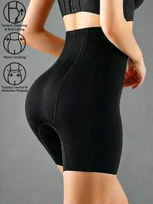 High Waist Lace Patchwork Tummy Control Shapewear Pants For Women, Waist Cincher, Butt Lifting, Body Shaping - Black - View 2