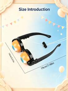 Pull‑String Blinking Googly Eyes Glasses, Funny Wacky Novelty Prank Eyewear, Party Photo Booth Props For Halloween Birthday Carnival - Multicolor - View 4