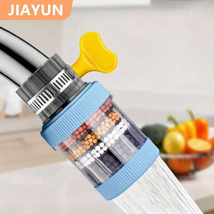 Filtro de grifo, purificador de agua universal anti-salpicaduras, adecuado para grifo de fregadero de cocina, aireador de grifo doméstico, desmontable y lavable, filtra impurezas en el agua, adecuado para Europa y América, viene con adaptador, nuevo producto de verano. - azul - Ver 1