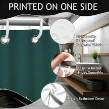 1pc Creative Black Cat Probe Shower Curtain - Suitable For Bathroom Decor, Bathroom Curtain - Easy To Clean, Exquisite Home Decor, Bathroom Partition Curtain, Decorative Shower Curtain, Bathroom Accessories Home Decor Gift - Includes 12 Hooks - Multicolor - View 4