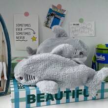 1/3pcs Exquisite Soft Large Capacity Zipper Pencil Case, Multi-Functional Stationery Storage Bag, Student Style Organizer Bag Suitable For Teenagers, School, Office, Travel Gift - Shark - View 2