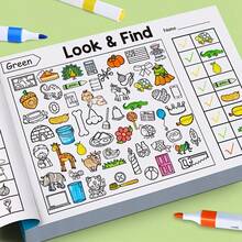 32-Page Children's Interactive Treasure Hunt Coloring Book (With Hidden Patterns), Fun Find-And-Seek Game, Enhances Focus, Observation And Fine Motor Skills, Includes Writing Practice Pages, Suitable For Classroom Learning, Back To School And Christmas/Easter Gifts - Interactive Treasure Hunt Coloring Book - View 8