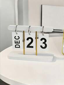 Exquisite Flip-Base Tear-Free Monthly Calendar, Desktop Calendar, Fashionable Timeless Style For Women, Suitable For Desk, Bedroom, Bathroom, Room, Office, Home Decor, Wedding Essential, Birthday Decoration, Back To School Season Essential Accessory - I - View 13