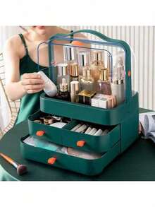 Cosmetics Skincare Jewelry Storage Box Large Capacity Desktop Drawer Organizer High-End Appearance - Multicolor - View 3