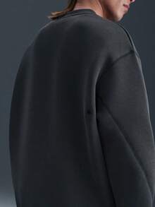 Nike Men's AS M NK TCH FLC Crew Sweatshirt Knit Pullover HV6538-060 - Black - View 5