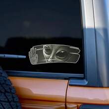 Alien Stickers, Suitable For Cars, Laptops, Trucks, Windows, Mirrors And Walls, Size Approx 30cm. Funny Space Design Window Bumper Stickers. Halloween, Halloween Decor, Autumn Home Decor, Halloween Home Decor, Ghost Face, Halloween Window Stickers - Multi-color - View 5