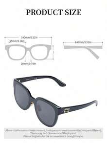 Miu Miu Black Oval Frame Gold Logo UV Protection Fashion Women's Sunglasses Summer Beach Style - Black - View 6
