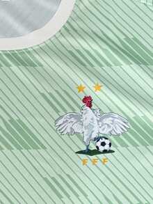 Jersey Sepak Bola Pria Gaya Prancis yang Dapat Disesuaikan & Nama & Nomor Dapat Disesuaikan & Kerah Bulat, Atasan Olahraga Sepak Bola Ringan & Cocok Untuk Pertandingan Sepak Bola, Latihan, Pakaian Sehari-hari, dan Hadiah - Mint Green - View 7