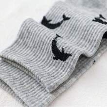 1 Pair Unisex Men's Orca Ocean Creature Pattern Socks, Winter Casual Soft Skateboard Non-Slip Socks - Multicolor - View 4