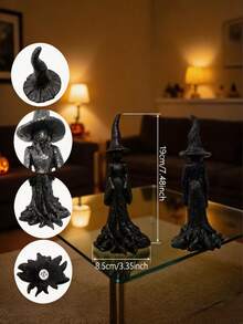 Halloween Witch Statue Resin Witch Sculpture, Suitable For Garden, Home, Party Use. No Electricity Required, Easy To Clean. Halloween Decoration, Haunted House Gift Prop, Ornament - Witch Statue - View 5