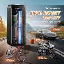 Carsun Portable Air Pump 150 PSI Dual Screen Wireless Digital Display Auto Shut-Off Hidden Storage Box LED Light SOS Red Light Car Accessories Women's Style - Dual-screen Digital Display Model - View 12