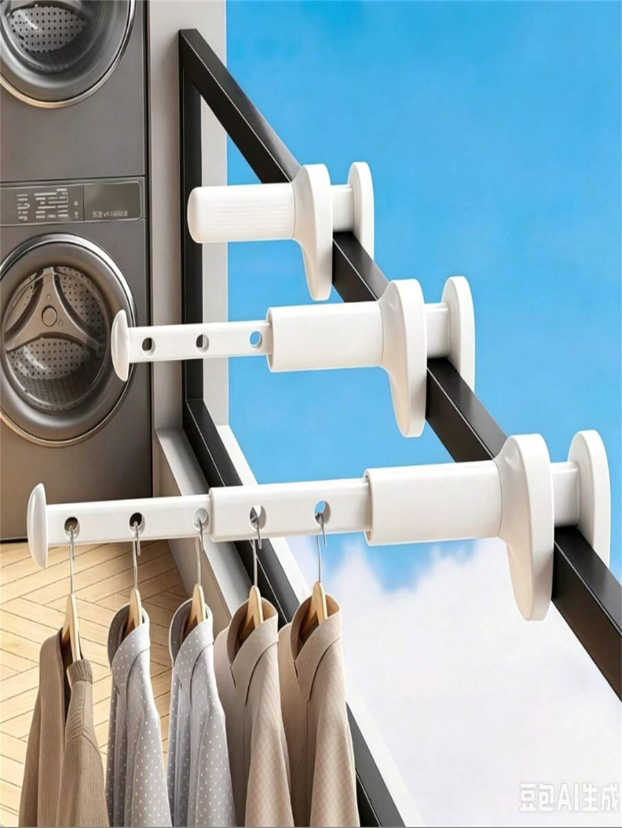 1/2pcs Travel Hanger Set, Portable Retractable Multi-Function, Easy To Install And Carry, Non-Slip Space-Saving, Suitable For RV Travel And Camping, Back To School, Christmas And Halloween Gifts