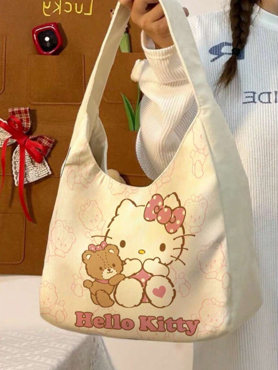 SANRIO Hello Kitty 風格手提包，時尚手提包，適合旅行使用，完美適用於日常使用與戶外活動，完美禮物 - 彩色 - 查看 1