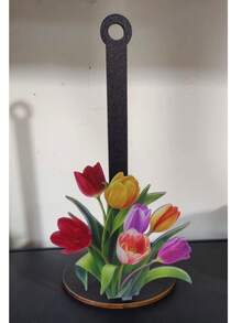 Cross-Border Hot-Selling Kitchen 2D Flat Printed Floral Wooden Base And Pole Easy Installation Reusable Durable Holiday Decoration - Multicolor - View 7