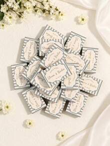 Custom Wedding Matchbox, Personalized Wedding Matchbox, Custom Luxury Matchbox, Customizable With Your Logo Or Artwork, Bridal Shower And Bachelorette Party, Perfect Match Letter Pattern, High-End Wedding Favors And Engagement Keepsakes (Matches Not Included) - Multicolor - View 9