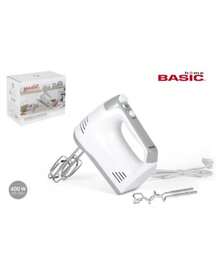 KIWI STARLEY-BASIC HOME Batidora de Varillas Eléctrica 400W – Mezclador de Mano para Repostería con 5 Velocidades y Función Turbo, Incluye Varillas Batidoras y Garfios Amasadores - Enchufe EU Tipo C(220-240V) - Ver 2