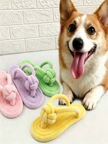 1pc Heart-Shaped Puppy Teething Toy, Simulated Chewing Toy, Relieves Boredom And Stimulates Teething, Soft, Beneficial For Dental Health, Suitable For Small Dog Breeds - Multicolor - View 1