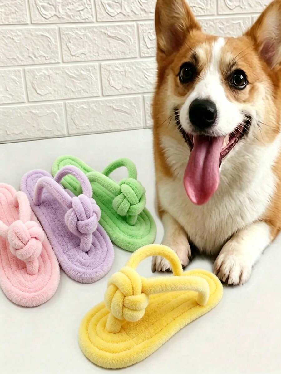 1pc Heart-Shaped Puppy Teething Toy, Simulated Chewing Toy, Relieves Boredom And Stimulates Teething, Soft, Beneficial For Dental Health, Suitable For Small Dog Breeds - Multicolor - View 1