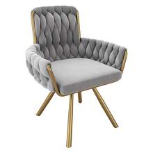 Grey Velvet Dining Chair Set Of 2 - Grey - View 7