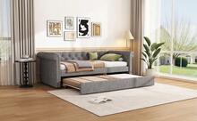 Sofa Bed Frame Grey 221 X 98.5 X 71.5 Cm - Grey - View 8