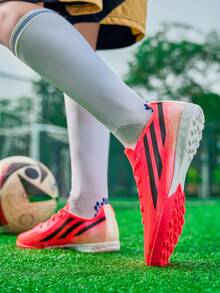 New Youth Studded Football Shoes - Red - View 2