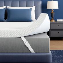 Sour Lemon Topper 180x200cm H2 H3, Registered Design, Ergo-Visco Foam | 7 Cm High, 2-In-1 Firmness Mattress Topper, Öko-Tex, Washable Cover, For Mattress, Box Spring Bed, Sofa Bed - White - View 2