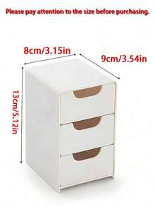 3-Layer Drawer Storage Box For Jewelry, Hair Accessories, Earrings And Small Items, Furniture Office Study Desktop Organizer, Jewelry Storage Box, Drawer-Style Cosmetic Organizer, Bedroom Decor Desktop Organizer, Home Desk Drawer Storage, Suitable For Women - Multicolor - View 8