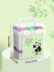 1 Box Acrylic Art Markers, Acrylic Markers For Art Painting, Waterproof And Quick Drying, Perfect For Students, Teachers And School Use, Randomly Shipped New And Old Versions - Multicolor - View 2