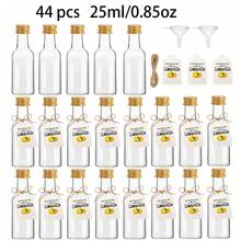 44pcs/4pcs Empty Plastic Lemon Juice Bottles With Lids, Mini Refillable Bottles With Lemon Labels, Jute Rope And Funnel, Suitable For Homemade Lemonade, Juice, Wedding, Party Favors, Beach Trips, Picnics, Holiday Gatherings And Kitchen Decor - Transparent K - View 11