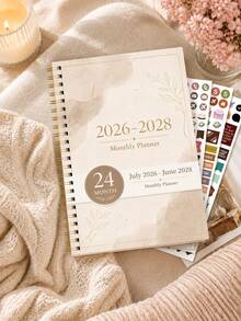 Trees 24-Month Monthly Planner, 8.1 * 5.9 Inch Monthly Notebook Calendar Book July 2026–June 2028 For Efficiency & Productivity, Back To School Supplies Office Supplies - A5 - View 2