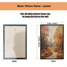 1pc Canvas Wall Art, Framed Wall Decor, Vintage Autumn Forest Path Landscape Canvas Wall Painting, Rustic Autumn Birch Tree Landscape Oil Painting Style Wall Hanging, Suitable For Modern Home Decor, Room Decor, Dorm Decor, Bedroom Decor, Bathroom Decor, Kitchen Decor, Dining Room Decor, Living Room Decor, Office Decor, School Decor, Classroom Decor, Back To School Decor, Autumn Decor, Autumn Poster, Waterproof Poster - A - View 13