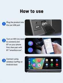 XUDA 2026 New 2-In-1 Wireless Car Smart Box, CarPlay & Android Auto Mini Adapter, Carplay Converter, Fast Auto Connection, No Delay, Compact & Elegant Smart Box, Wired To Wireless, Fashionable & Portable, With USB/USB-C Ports - A - View 11