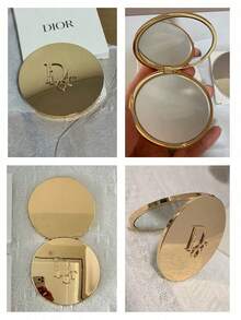 Dior Portable Double-Sided Makeup Mirror Gift - Gold - View 6