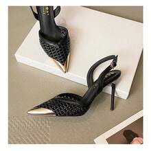 Women Heeled Sandals - 黑色 - 查看 6