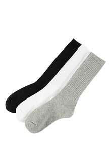 1/3/6/10 pares de calcetines de media caña, unisex, de punto multicolor, suaves y holgados para otoño/invierno, estilo casual diario europeo y americano, estilo vintage - Multicolor - Ver 5