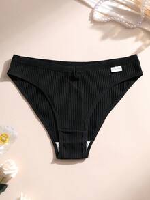 5件組女款性感三角內褲 V腰無縫三角褲 羅紋棉 純色 舒適透氣內著 - 彩色 - 查看 4