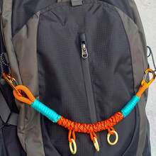 1pc/2pcs Outdoor Hand Woven Keychain Wrist Rope, Outdoor Hanging Buckle, Car Key Hanging Rope.Can Be Hang Tools Such As Knives, Key, Mini Flashlights, Scissors, Etc.Braided Lanyard Key Chain.Essential Accessories For Outdoor Use - Multi-buckle - View 10