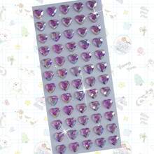 Heart Shape Rhinestone Stickers Self Adhesive, Multi Colors Blue White Red Pink Purple Mixed Crystal Gem Stickers For DIY Crafts Phone Case Scrapbooking Kids Handmade Decor - Multicolor - View 11