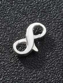 SYMFNY 1 pieza Conector de joyería con símbolo de infinito de plata de ley 925, extensor de pulsera, accesorio DIY - Hebilla en forma de 8 - Ver 3
