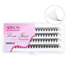 ARISON 鬆散扇形假睫毛 6D 14D 快速扇形睫毛 貓眼妝感 化妝工具 貂毛般柔軟輕盈假睫毛 - C - 查看 6
