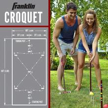 Franklin Sports Portable Backyard Croquet Sets - Complete 4 + 6 Player Croquet Sets With Mallets, Croquet Balls + Wickets Included - Outdoor Variant 1 - Family - View 4