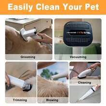 5-In-1 Pet Grooming Vacuum And Dryer For Dogs Cats - White - View 6