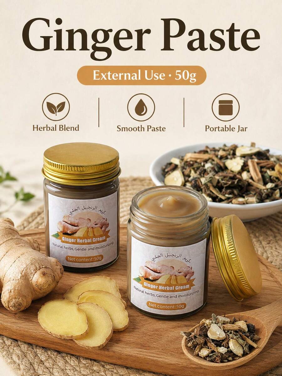 50g Ginger Paste, Herbal Extract, Suitable For Daily Care. Suitable For Home Use, Can Be Applied To Multiple Areas, Easy To Carry, Let You Relax Anytime And Anywhere. - Ginger Paste - View 1