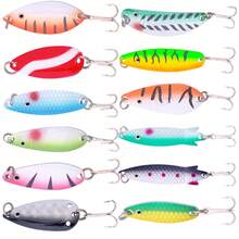1/3/5pcs Metal Lure Set - Rotating Spoons With Portable Storage Box, Hard Metal Fishing Lures, Spoon-Style Fishing Bait Set - Multicolor - View 9