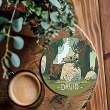 2D Flat 8pcs Game Character Theme Wooden Coasters, Hand Washable, Heat Resistant, Non-Slip Design, Suitable For Home And Office Decor, Theme Party 2D Flat _ - A - View 8
