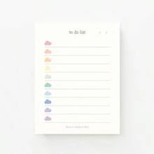 1本/1冊 50張/2本/3本/5本/10本 雲朵印花便條紙 - 白色 - 查看 7