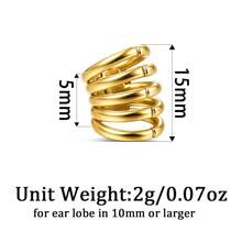 1 pieza 00g Pendiente apilado Clip de lóbulo de oreja Expansor de oreja Tapón de oreja Túnel de oreja Clip de oreja Pendiente de cartílago Joyería de perforación corporal Estilo punk Boda - 1084 - Ver 13
