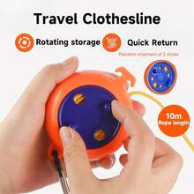 1pc Portable Travel Clothesline, Adjustable 10m Camping Clothesline, Suitable For Outdoor Travel, Fishing, Camping, Tent Fixing, Drying Clothes - A - View 4