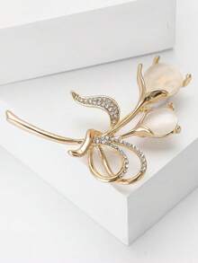 1pc Tulip Casual Street Style Zinc Alloy Brooch, Suitable For All Seasons, Perfect For Floral Collar, Lapel Pin, Summer T-Shirt, Chiffon Blouse, Jacket, Suit - Multicolor - View 11